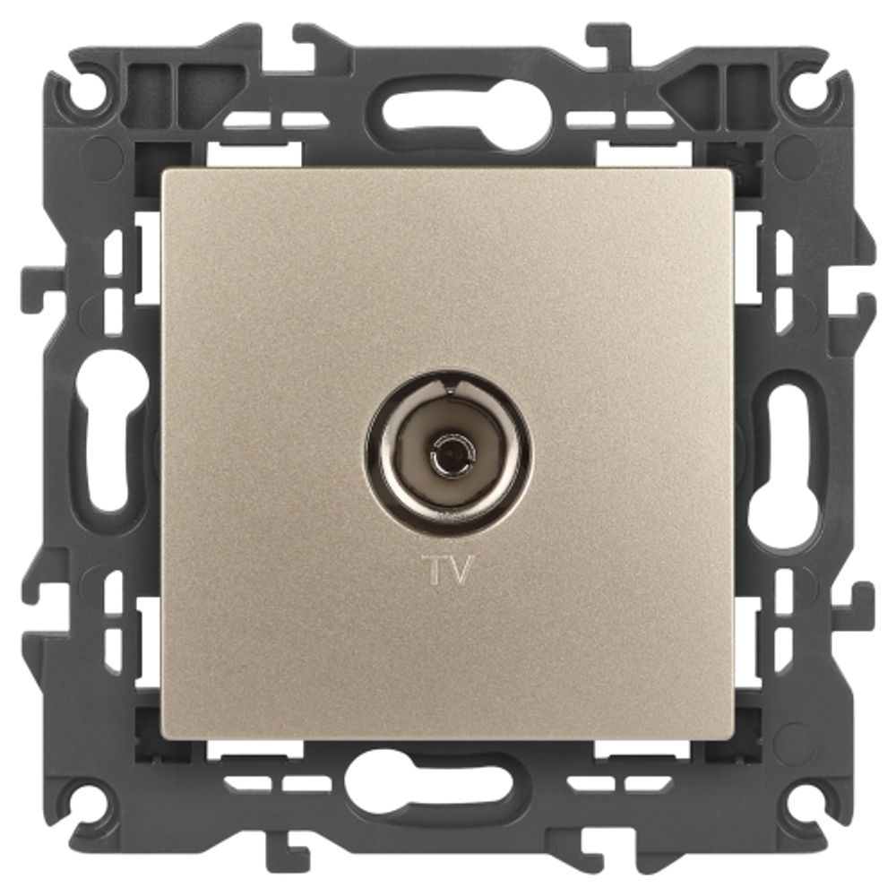 Розетка ЭРА Elegance 14-3101-04 TV одиночная IP20 шампань