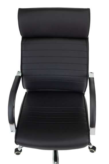 Кресло руководителя Бюрократ T-8010SL черный эко.кожа крестов. металл хром