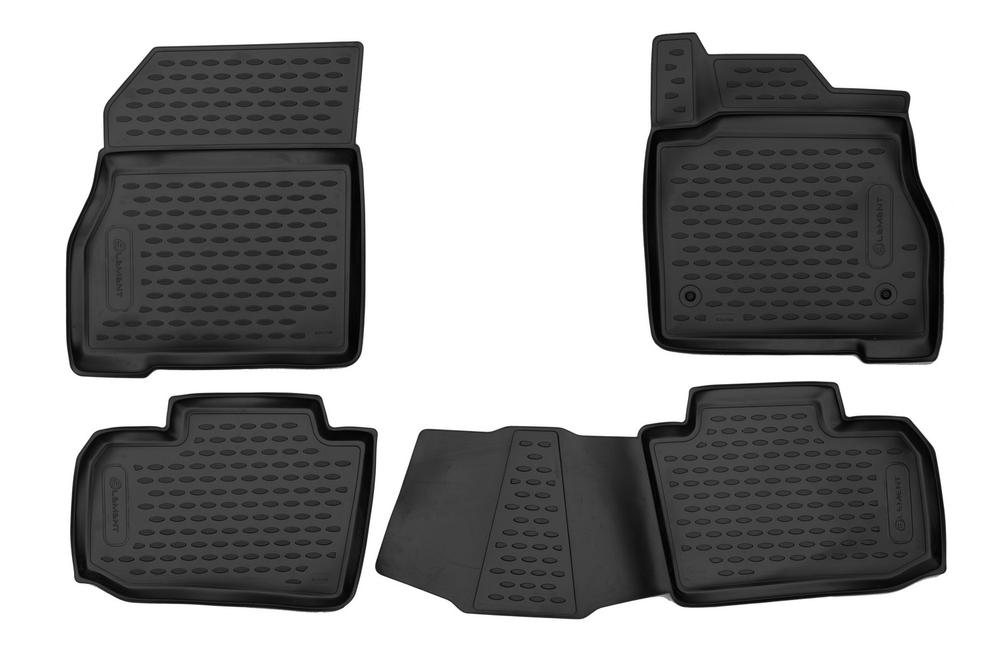 Коврики 3D в салон для NISSAN Leaf (II) 2017-н.в., правый руль хэтчбек, 5дв., 4шт. (полиуретан)  AFM3DA24798210K