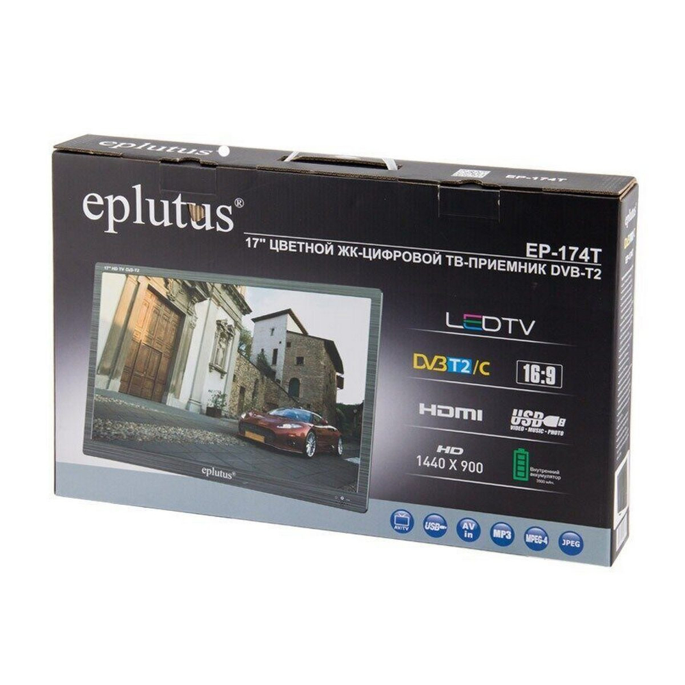 Автомобильный телевизор Eplutus EP-174T DVB-T2/C (17")