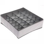 Кофр - органайзер для хранения вещей «ЭКЛАТТ», цвет пыльно - серый, 24 отделения, 32*32*10см