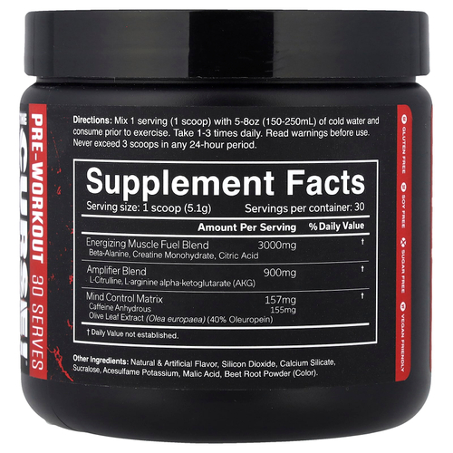 JNX Sports, The Curse!®, предтренировочный комплекс, со вкусом арбуза, 153 г (5,4 унции)