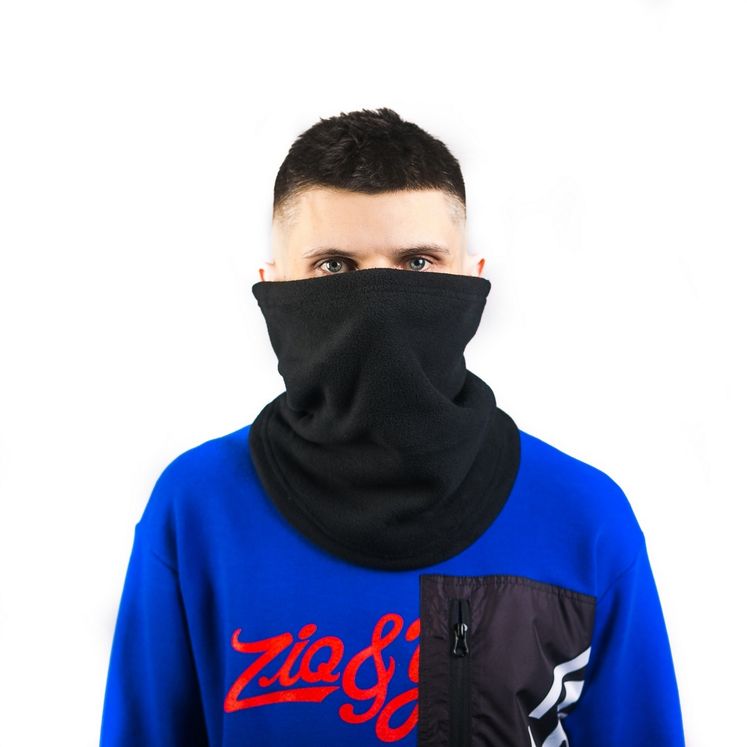 Шарф ТАЙНА BUFF флисовый, черный