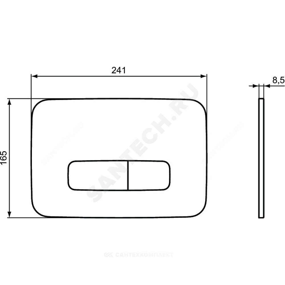 Кнопка для инсталляции хром глянцевая OLEAS M3 Ideal Standard R0123AA