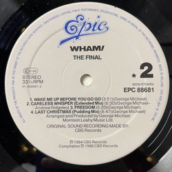Винтажная виниловая пластинка LP Сборник Wham The Final (Holland 1986) Freedom