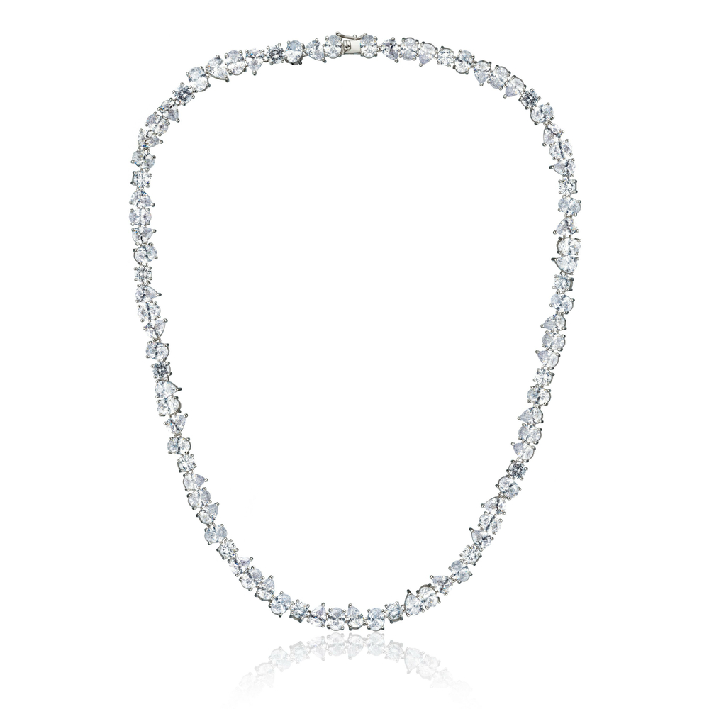 Колье теннисное Larme white