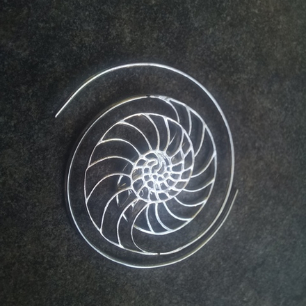 Серьги-спирали НАУТИЛУС, серебро