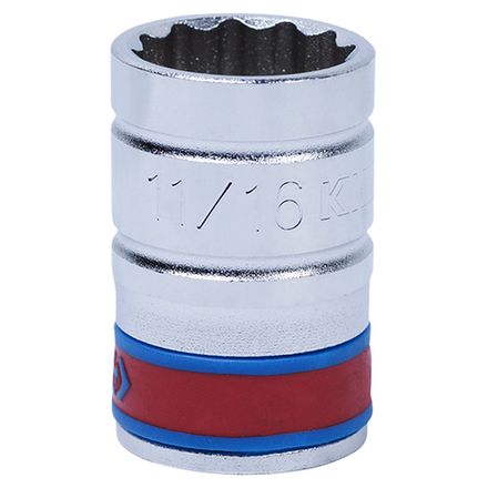 Цена на KING TONY (433022S) Головка торцевая стандартная двенадцатигранная 1/2", дюймовая 11/16"