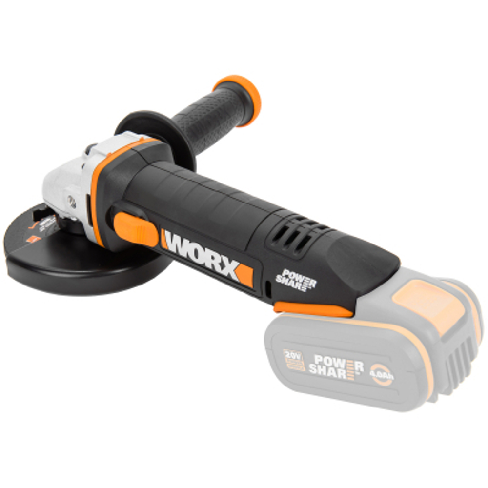 Угловая шлифовальная машина WORX WX803.9 без АКБ и ЗУ