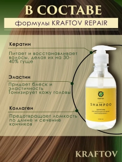 Бессульфатный шампунь для волос с кератином