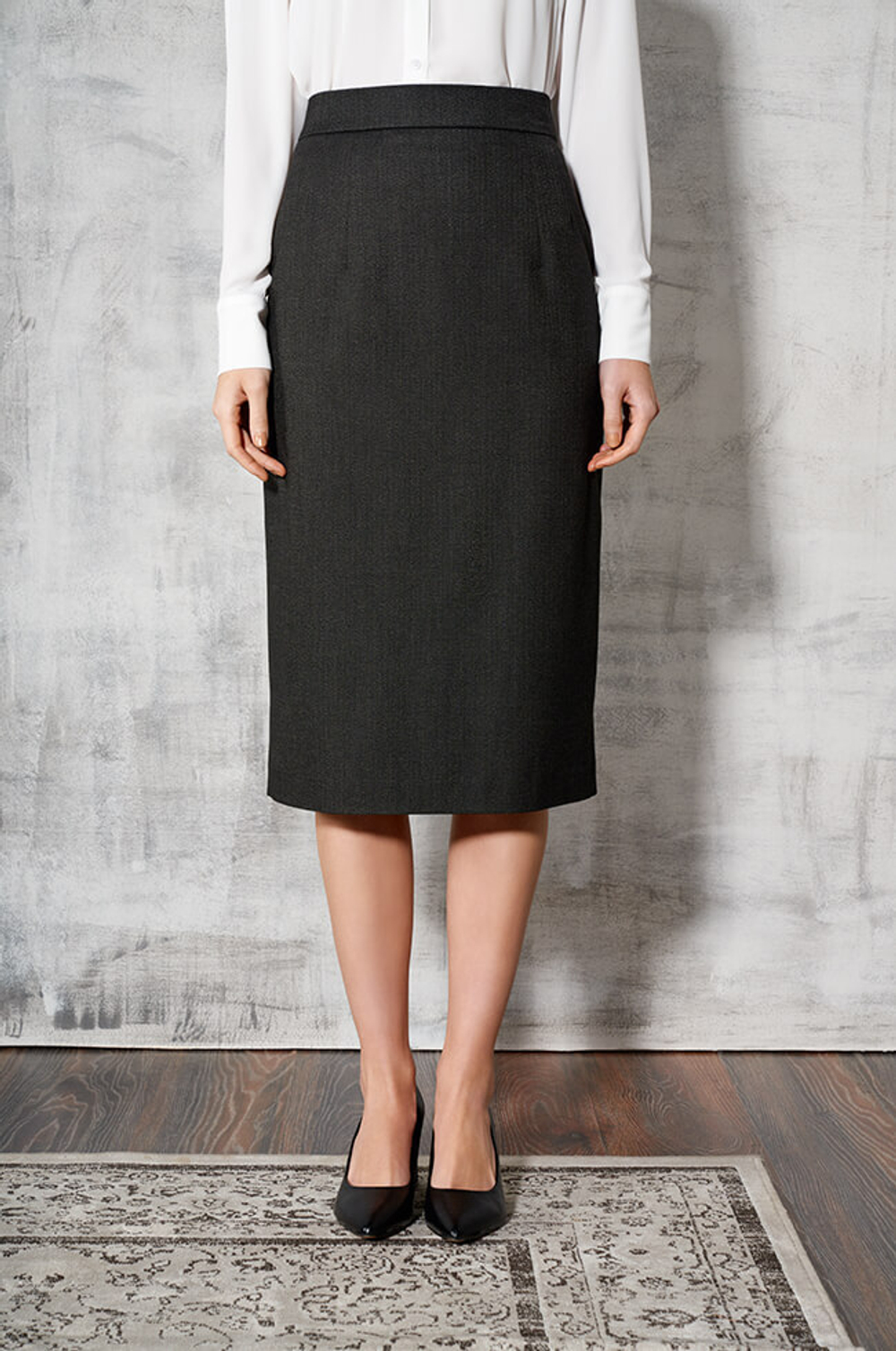 4765 Юбка женская (графитовый жаккард)