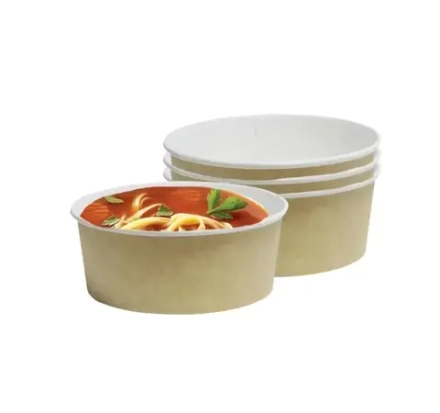 Контейнер бумажный 750 мл d=150мм, h=60мм крафт напечатанный