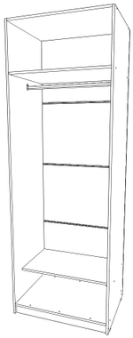 Шкаф двухстворчатый 600×800×2300 Вектор