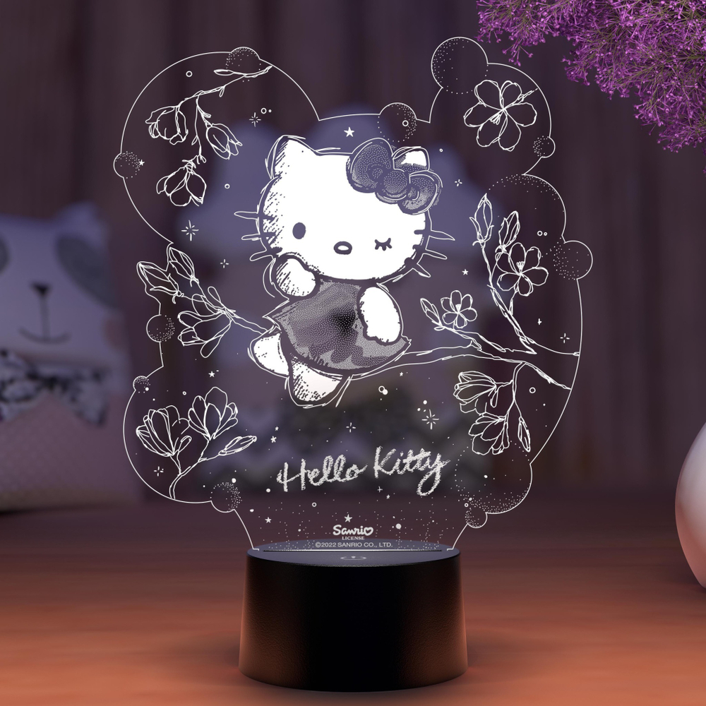 Ночник "Китти на ветке - Hello Kitty"
