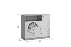 Комод «Форсаж» (дуб сонома/белый), ЛДСП, Мебельсон, г. Ижевск