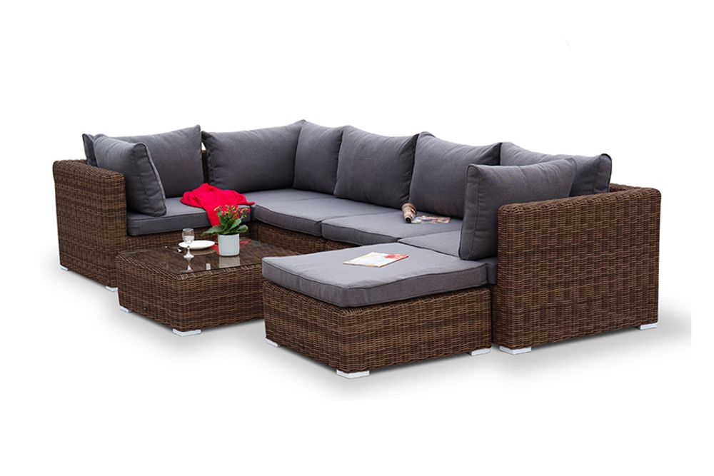 "Лунго" журнальный столик плетеный, цвет коричневый