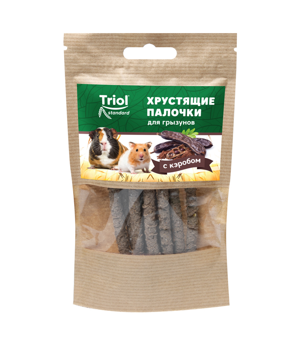 Лакомство хрустящие палочки для грызунов с кэробом, 30г, Тriol Standard