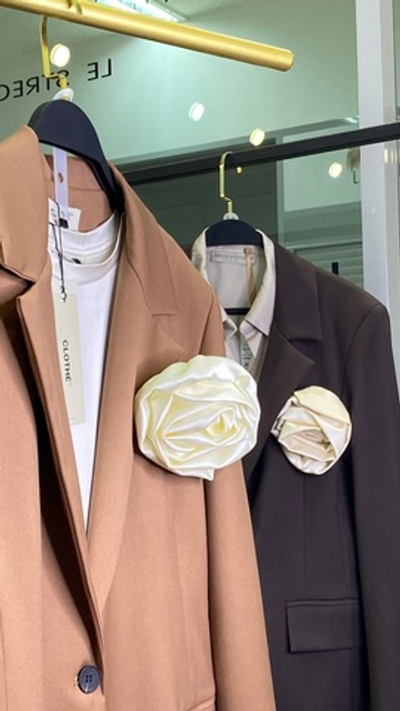 Брошь Vicolo атласная роза