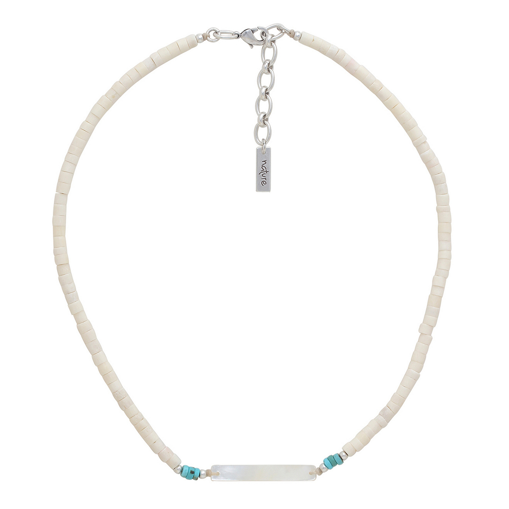 Колье Nature Bijoux, Milos, с перламутром, окрашенным говлитом и костью, NB26.1-15-43801 (белый)