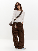 Брюки UNI из коричневого вельвета