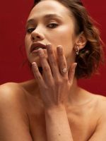 Кольцо Розовый кварц