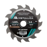 Диск пильный тв. сплав. METALLICA Optima 185x30/20/16 мм, 14 зубов, Т 2,4 мм по дереву продольный