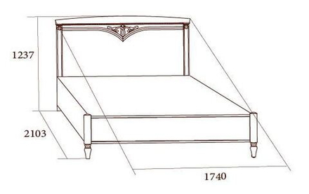 ЛОРЕНЦО Кровать без ножной спинки