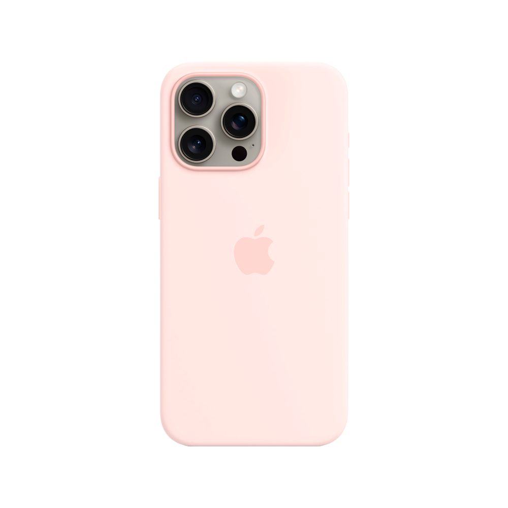 Силиконовый чехол с поддержкой MagSafe Apple Silicone Case для iPhone 15 Pro Max, Light Pink (Светло-розовый)
