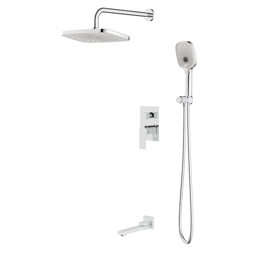 Душевая система Azario Arida скрытый монтаж, с изливом, керамический картридж, шланг 150 см, хром (AZ-K7354)