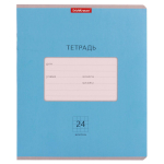 Тетрадь школьная А5 24л клетка, голубая "Классика Bright" (Erich Krause)