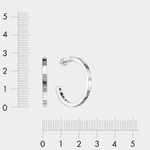 Серьги-конго женские из белого золота 585 пробы без вставок (арт. 12-1Д-0000-29616)
