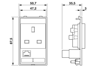 1054544 - VS-FP-SD-GB-RJ456A-BUBU - Передняя панель
