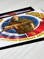 Наклейка - Ветеран боевых действий