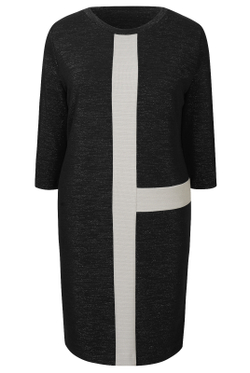 Трикотажное платье 2429ЮП, чёрный #132Ч052429ЮП