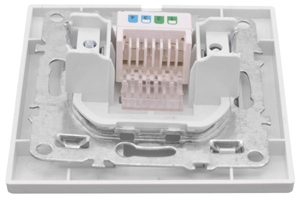 Минск Розетка RJ-45 1-местная СП белая EKF