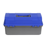 Ящик рыболовный для хранения снастей двухполочный синий