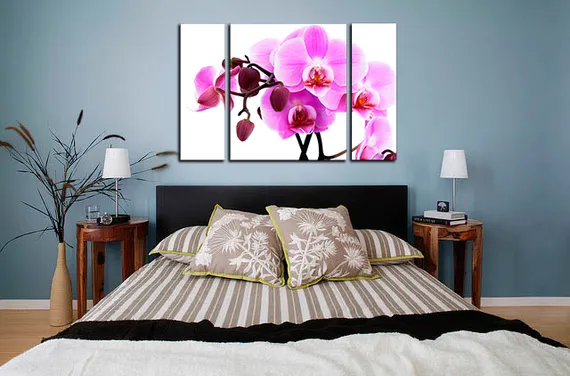 Модульная картина "Розовая орхидея"