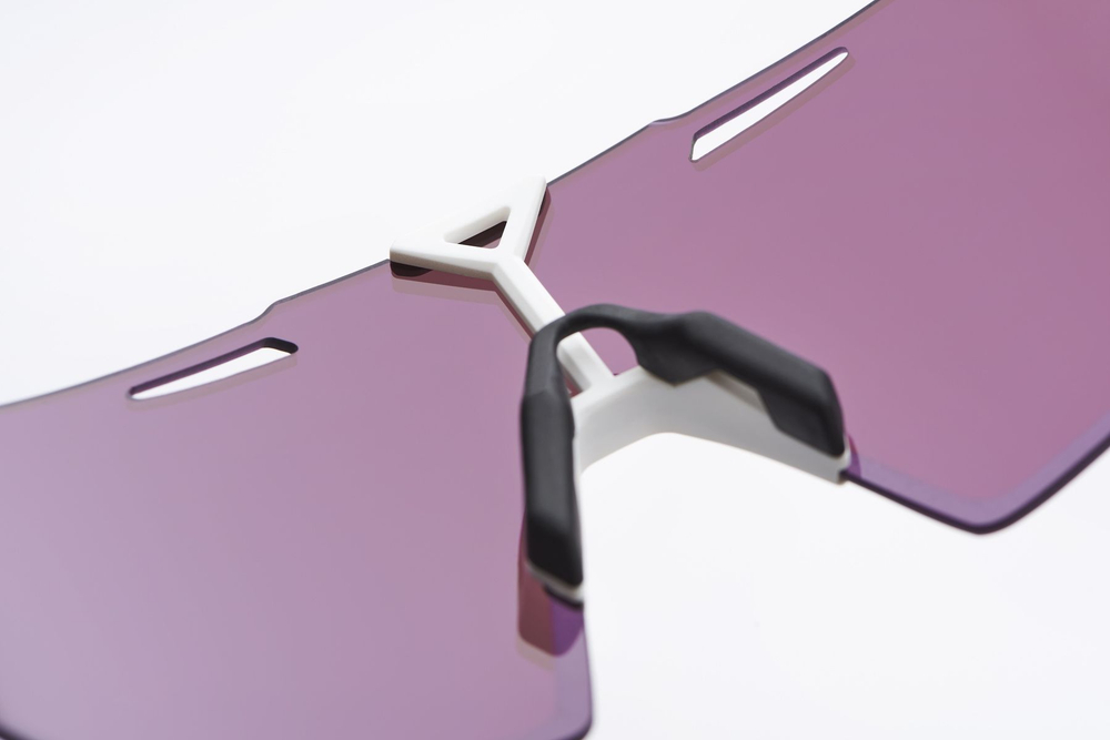 Спортивные очки 100% HYPERCRAFT SQ Soft Tact White - HiPER Blue Mirror Lens