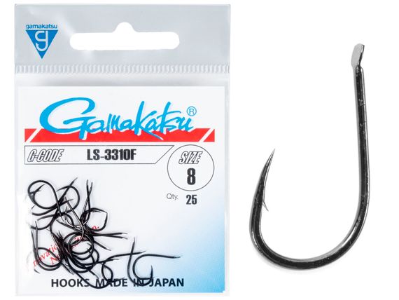 Крючки Gamakatsu LS-3310F HOOKS BLACK разм. 08 25шт.