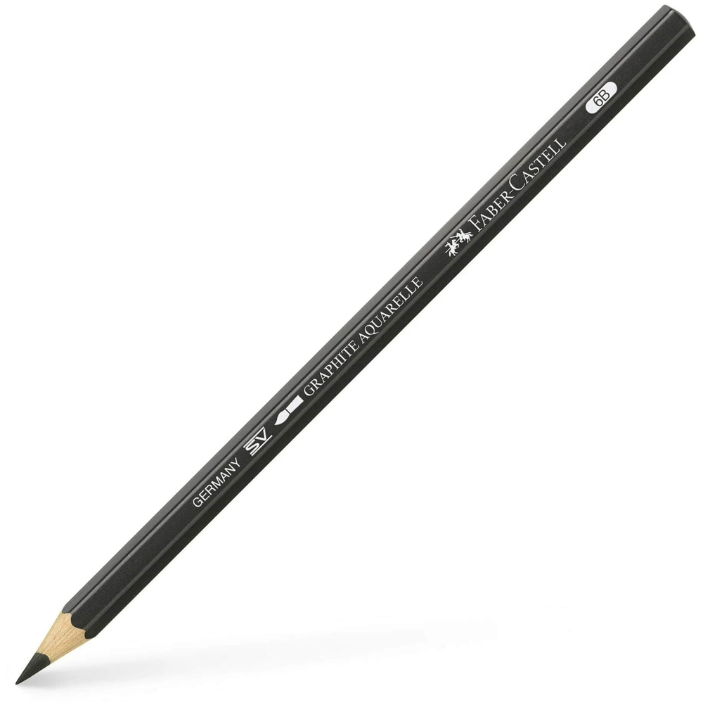 Карандаш ч/г акварельный Faber-Castell "Graphite Aquarelle", 6B, заточен