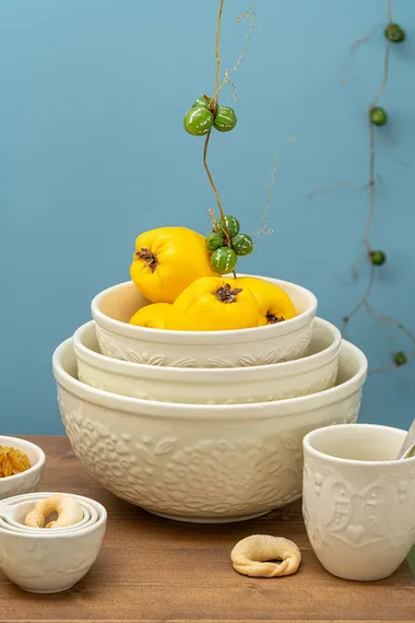 Миска для смешивания birds of paradise, 2,6 л, кремовая