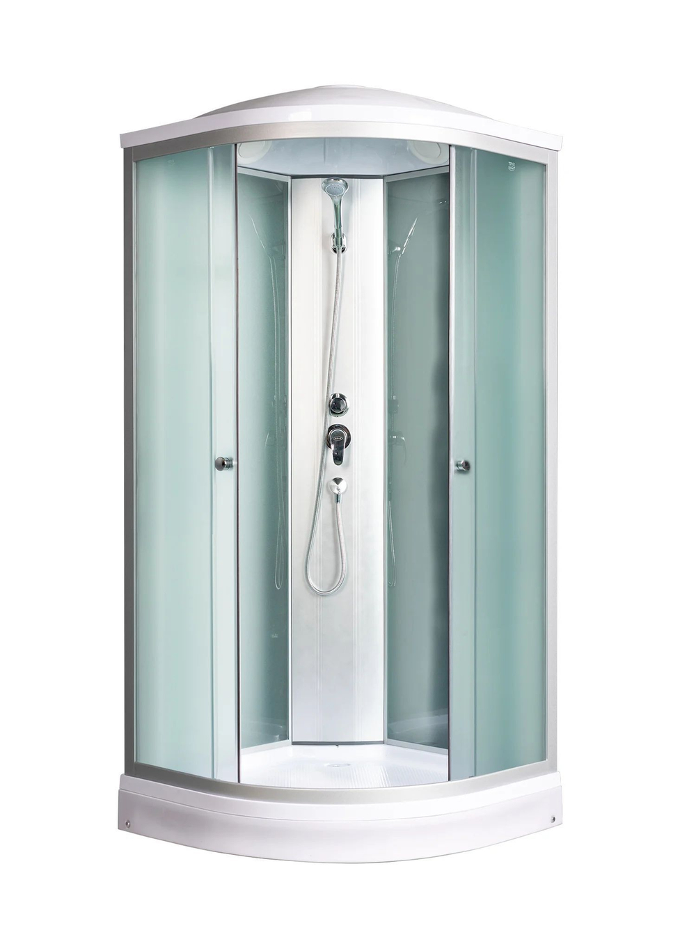 Душевая кабина RIVER  NARA LIGHT 80/15 MT 80х80 см,  матовое стекло, поддон низкий, крыша