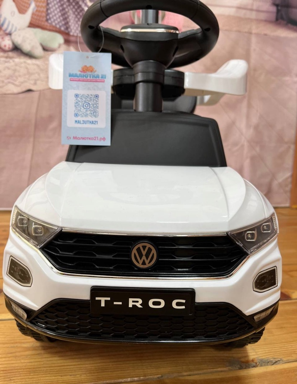 NINGBO PRINCE Каталка Volkswagen (ручка, бампер, подставка для ног) White/Белый