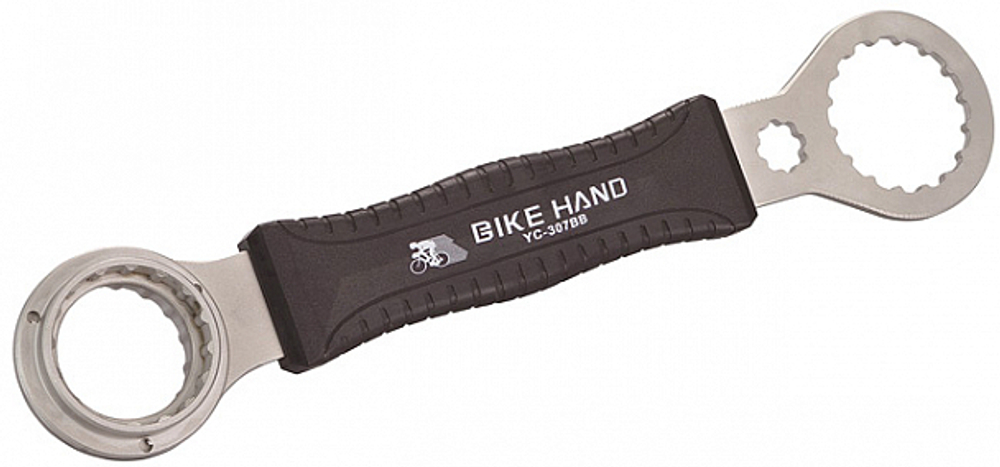 Ключ комбинированный для кареток Hollowtech, BB-9000 и BBR60 YC-307BB BIKE HAND сталь обрезиненная