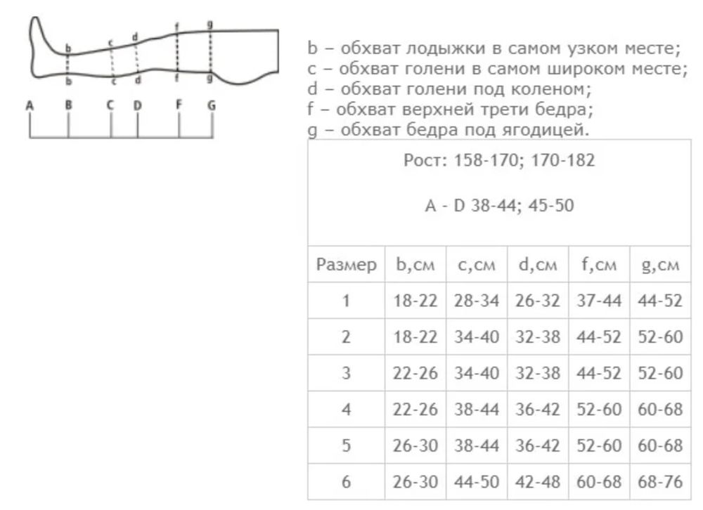 Чулки Tonus Elast 0403 Hospital антиэмболитические, 1 класс, рост 170-182