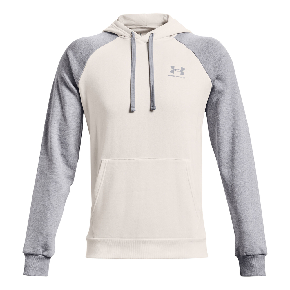 Мужская кофта теннисная Under Armour Rival Colorblock Hoody Men - Cream, Lightgrey