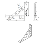 КРОНШТЕЙН МЕТАЛЛИСТ УСИЛЕННЫЙ 150*125 ПОЛ.КОРИЧНЕВЫЙ