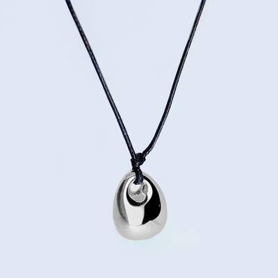 Колье Drop на регулирующимся шнурке Silver