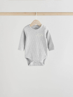 Боди с длинным рукавом для малышей Next E92-957, 3 шт., Белый, Серый, Розовый