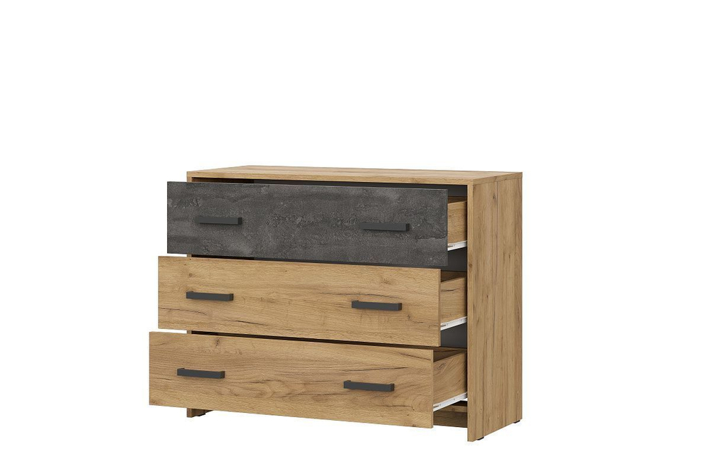 Спальный гарнитур, мебель комплект для спальни Дуб золотой/Камень, Лофт, 120х50х210 см SV-Мебель